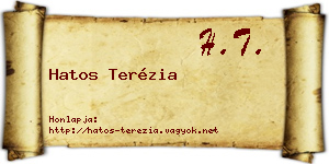 Hatos Terézia névjegykártya